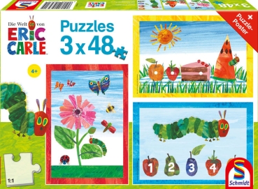 Schmidt-Spiele 56431 Kinderpuzzle Die kleine Raupe Nimmersatt - Die Welt der kleinen Raupe Nimmersatt
