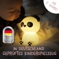Preview: MegaLight 185862 - LED Kinder Nachtlicht PADDY PANDA RGB dimmbar mit Timer