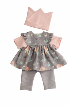 Schildkröt 0045216 Kleidung zu Baby Amy 45 cm - Froschkönig rose/grau