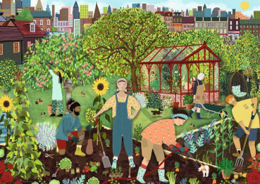 Ravensburger 12001714 Puzzle - Gemeinschaftsgarten