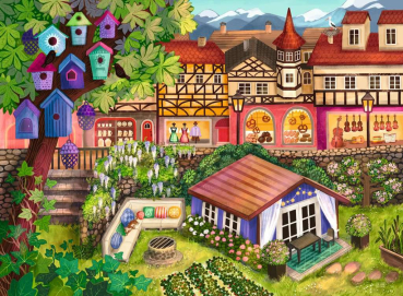 Ravensburger 12001829 Puzzle - Kleinstadtidylle