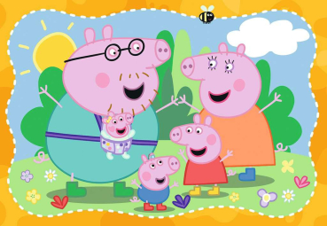 Preview: Ravensburger 12004335 Kinderpuzzle - Glückliche Familie Wutz!