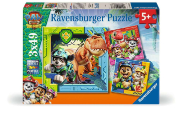 Ravensburger 12004368 Kinderpuzzle - Paw Patrol 3 Dino Movie