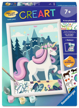 CreArt 12023188 Malen nach Zahlen Kinder - Einhorn Aurora