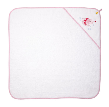 Preview: Spiegelburg 18739 Kapuzenbadetuch Elefant, rosa - BabyGlück