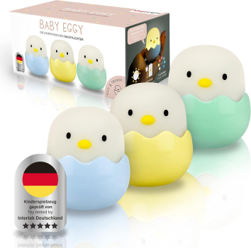 MegaLight 187420 - LED Kindernachtlicht Baby Eggy (3 Stück)