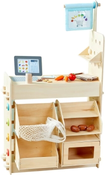 HABA 201183 Creative Play 3 in 1: Küche, Kaufladen & Werkstatt in einem