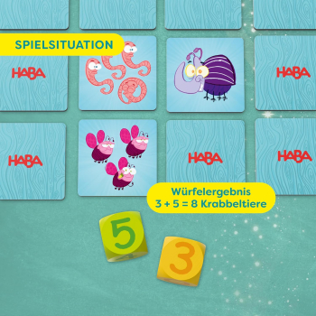 Preview: HABA 2013336001 Lernspiel - 3 + 4 = Krabbeltier, Mathespiel