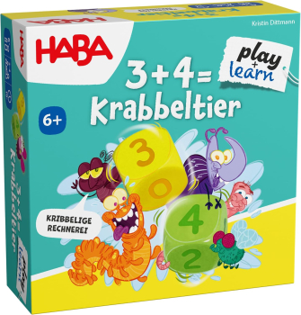 HABA 2013336001 Lernspiel - 3 + 4 = Krabbeltier, Mathespiel