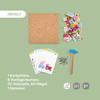 Preview: HABA 2013378001 Hammer-Nagelspiel - Bauernhof