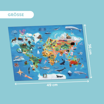 Preview: HABA 2013400001 Puzzle - Weltkarte