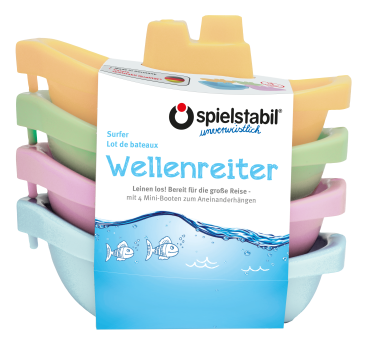 Spielstabil 3729 Wellenreiter Minibootset - pastell