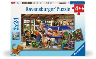 Ravensburger 4044 Kinderpuzzle - Eisenbahn- und Flugzeugservice