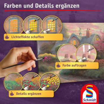 Preview: Schmidt-Spiele 46165 My ArtNOBLE - Thomas Kinkade - Rosebud Cottage