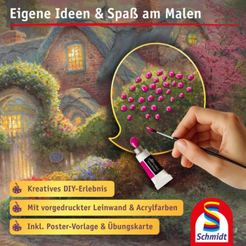 Preview: Schmidt-Spiele 46165 My ArtNOBLE - Thomas Kinkade - Rosebud Cottage