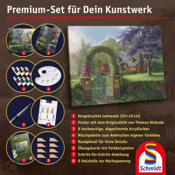 Preview: Schmidt-Spiele 46166 My ArtNOBLE - Thomas Kinkade - Humminbird Cottage