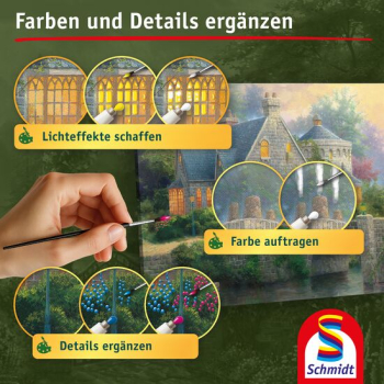 Preview: Schmidt-Spiele 46167 My ArtNOBLE - Thomas Kinkade - Lamplight Manor