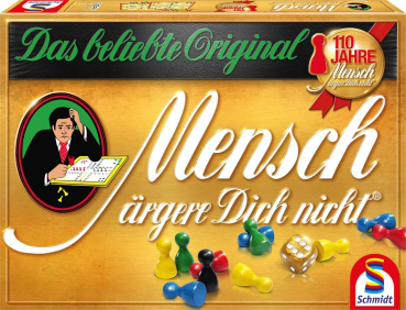 Schmidt-Spiele 49277 Familienspiel - Mensch ärgere Dich nicht®: Gold-Edition
