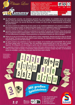 Preview: Schmidt-Spiele 49474 Familienspiel - MyRummy® Metalldose,Classic Line