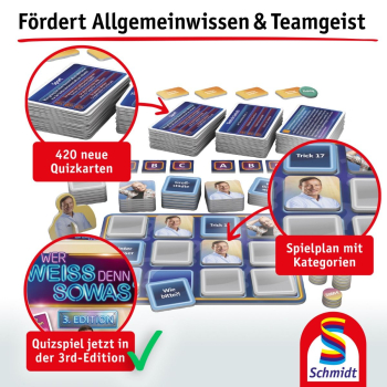 Preview: Schmidt-Spiele 49485 Familienspiel - Wer weiss denn sowas? 3rd Edition