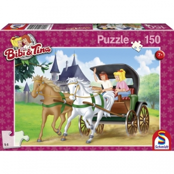 Schmidt-Spiele 56051 Kinderpuzzle Bibi & Tina - Kutschfahrt