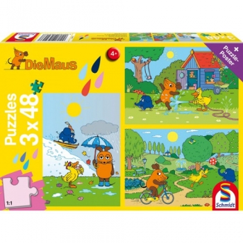 Schmidt-Spiele 56213 Kinderpuzzle Die Maus - Viel Spaß mit der Maus