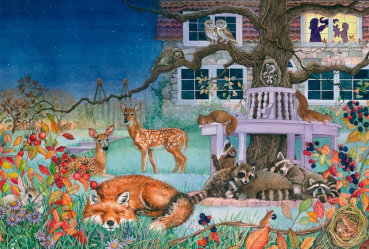 Schmidt-Spiele 56575 Kinderpuzzle - Nächtlicher Tierbesuch