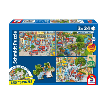 Schmidt-Spiele 56580 Kinderpuzzle - Feuerwehr