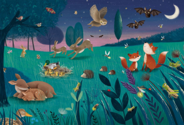 Preview: Schmidt-Spiele 56581 Kinderpuzzle - Wald- und Wiesentiere