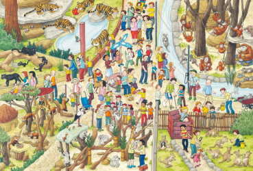 Preview: Schmidt-Spiele 56582 Kinderpuzzle - Spaß im Zoo