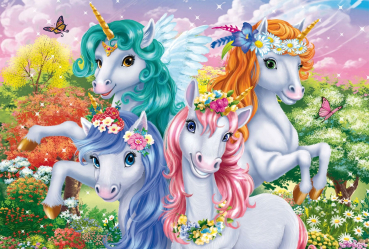 Schmidt-Spiele 56583 Kinderpuzzle - Einhorn-Schnappschuss