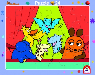 Preview: Schmidt-Spiele 56793 Plattenpuzzle 2 Stück - Die Maus aus der Sendung mit der Maus