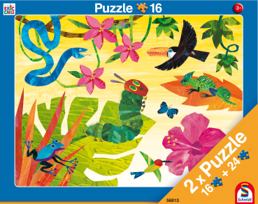 Schmidt-Spiele 56813 Rahmenpuzzle - Raupe Nimmersatt