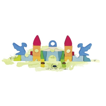 Preview: GOKI 58318 Schlossbaupuzzle - Burg Funkelstein