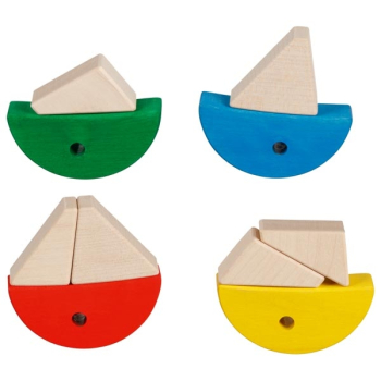 Preview: GOKI 58472 Legespiel und Bausteinkasten - 6 bunte Fische