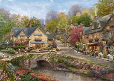 Schmidt-Spiele 58629 Thomas Kinkade Studios: Sommer in Cobblestone Village