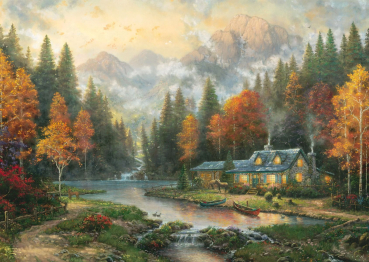 Schmidt-Spiele 58784 Thomas Kinkade Studios: Herbstabend am See