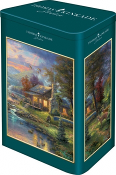 Schmidt-Spiele 59691 Puzzle - Thomas Kinkade Studios: Nature's Paradise in der Nostalgiedose