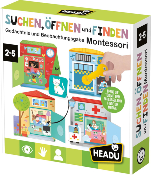 HEADU 60711 Montessori Lernspiel - Suchen, Öffnen und Finden