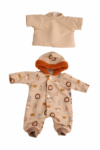Schildkröt 0032369 Kleidung zu Schlummerle 32 cm - Overall Afrikanische Tiere