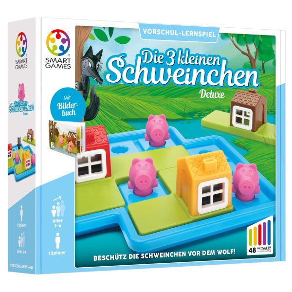 SMART GAMES 023 Logikspiel - Die drei kleinen Schweinchen