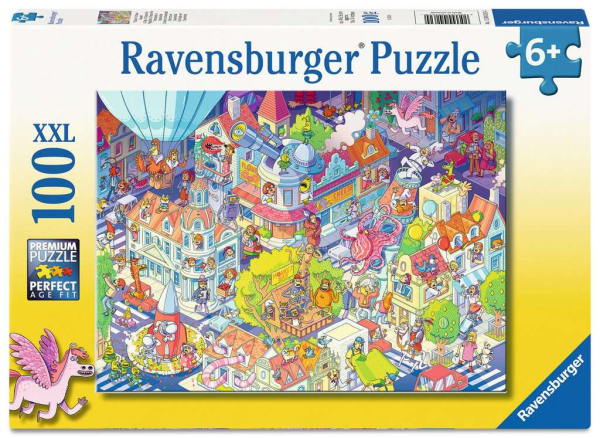 Ravensburger 12004262 Kinderpuzzle 100 XXL Teile - Trubel in Chaoshausen