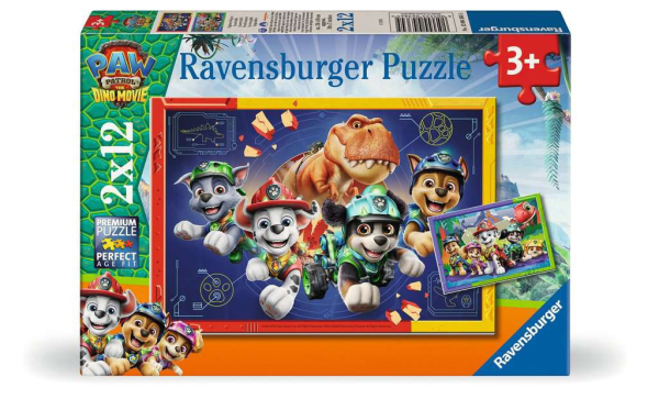 Ravensburger 12004364 Kinderpuzzle - Paw Patrol 3 Dino Movie