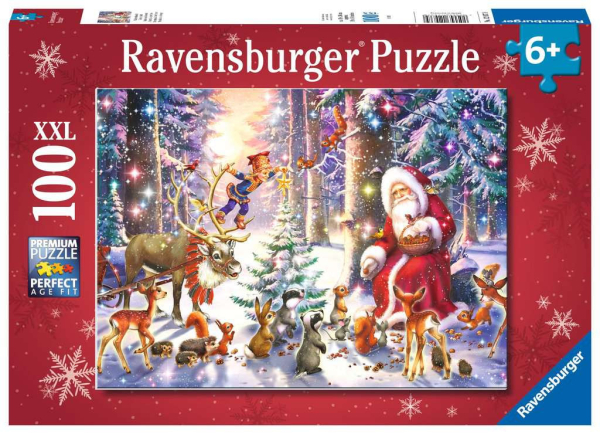 Ravensburger 12937 Kinderpuzzle 100 XXL Teile - Waldweihnacht