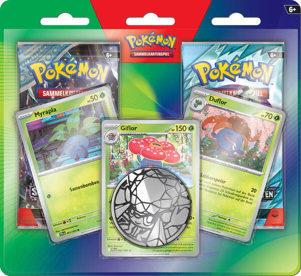 Pokémon-Sammelkartenspiel: Aufgewerteter 2er-Pack-Blister (2 Boosterpacks & 3 holografische Promokarten)