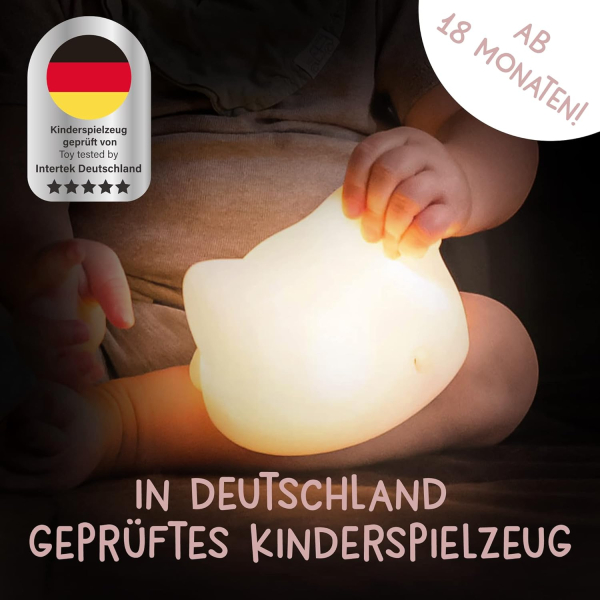 MegaLight 185855 - LED Kindernachtlicht Katze RGB dimmbar