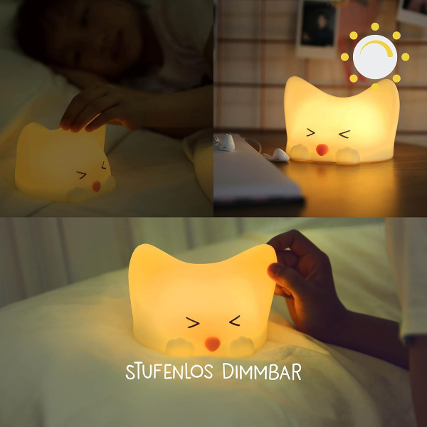 MegaLight 185855 - LED Kindernachtlicht Katze RGB dimmbar