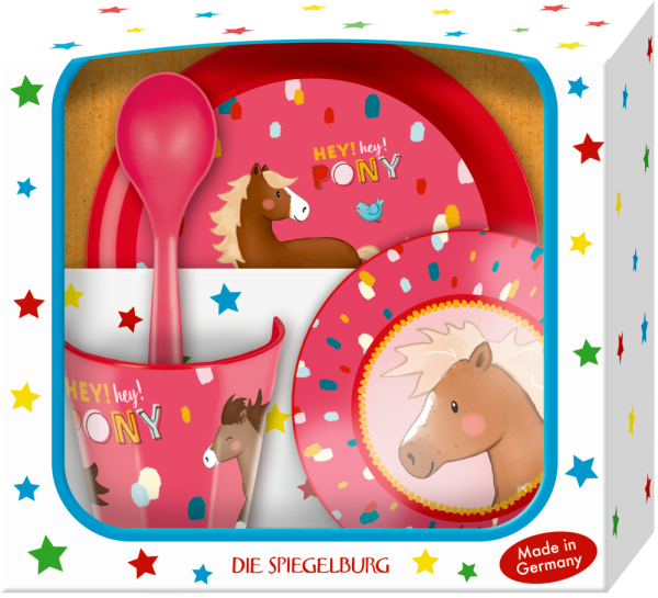 Spiegelburg 18661 Geschirr Geschenkset - Mein kleiner Ponyhof
