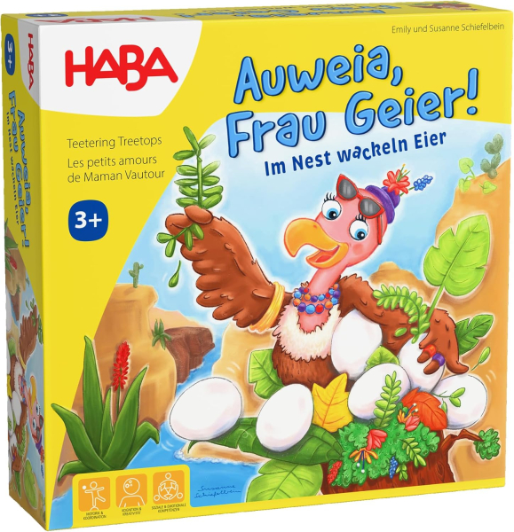 HABA 2011720001 Auweia, Frau Geier! - kooperatives Geschicklichkeitsspiel