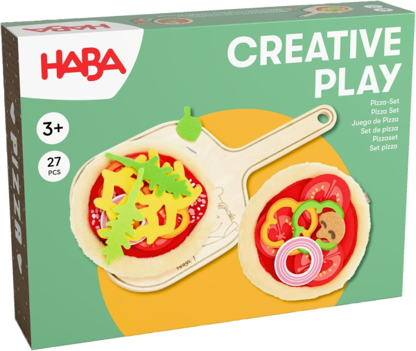 HABA 2012081001 Creative Play – Pizza-Set mit Brettchen